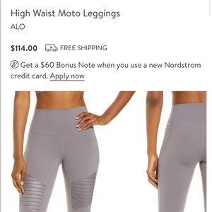 Alo Yoga High Waisted Moto Leggings